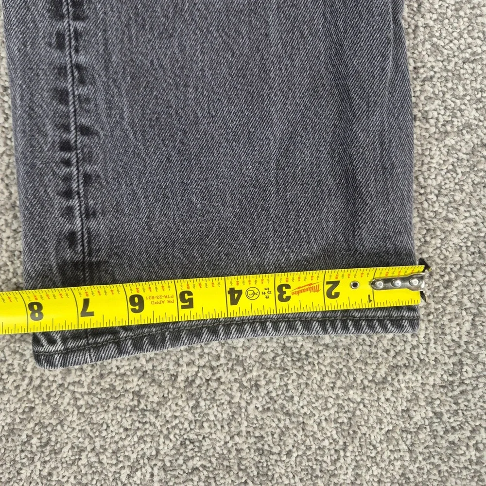 Levi's 501 Original Fit Jeans Mens 38x32 (36x29) Black‎ Washed Denim